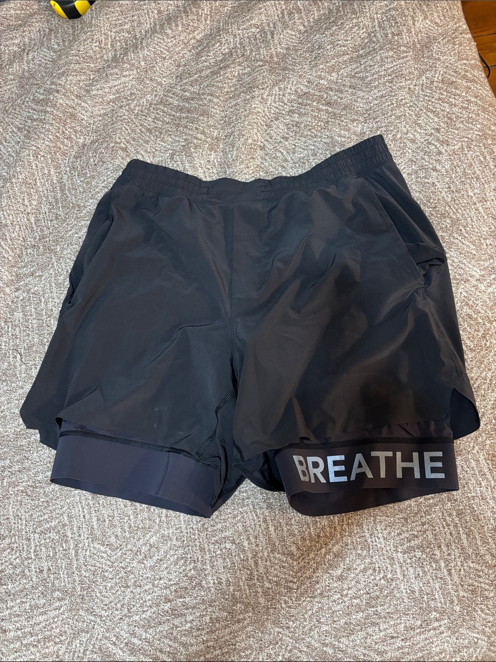lululemon athletica Black Men's 2-in-1 Breathe Training Shorts